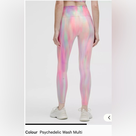 Lululemon Wunder Train High-Rise Tight 25” Size 2 Psychedelic Wash Multi RARE - Picture 2 of 8